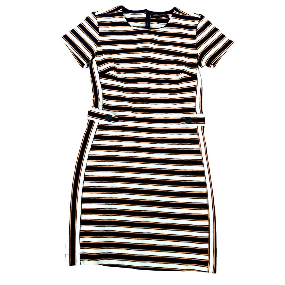 Blue and Peach Striped Banana Republic Dress Size 0